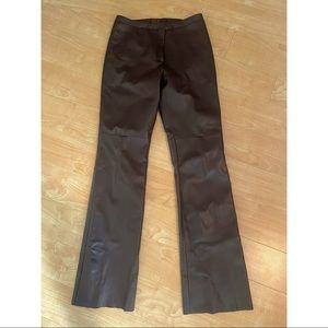 Danier Chocolate Brown Leather Pants